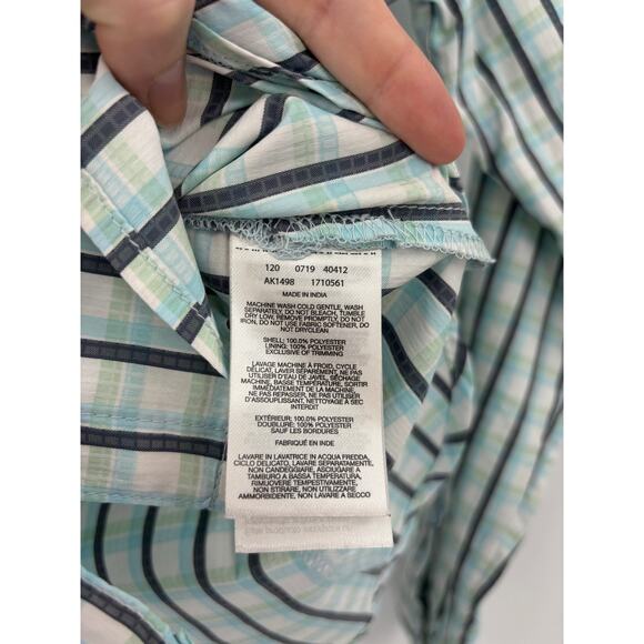 Columbia Shirt Womens XS Silver Ridge Lite Plaid Long Sleeve Button Up Blue Mint - Picture 4 of 4